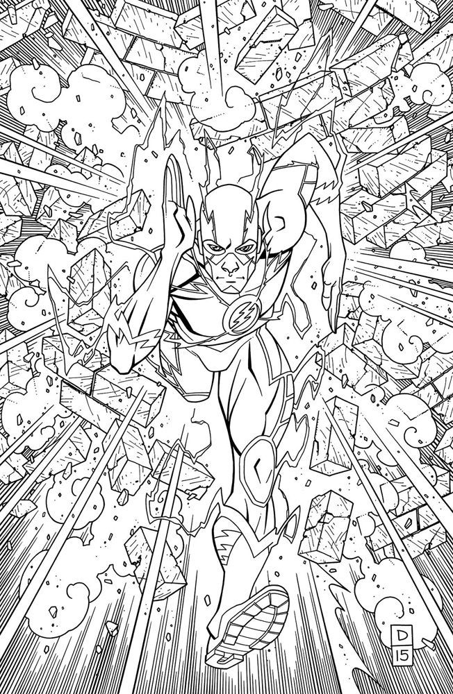 Dc Adult Coloring Book
 Image Flash 48 DCU variant Adult Coloring Book cover