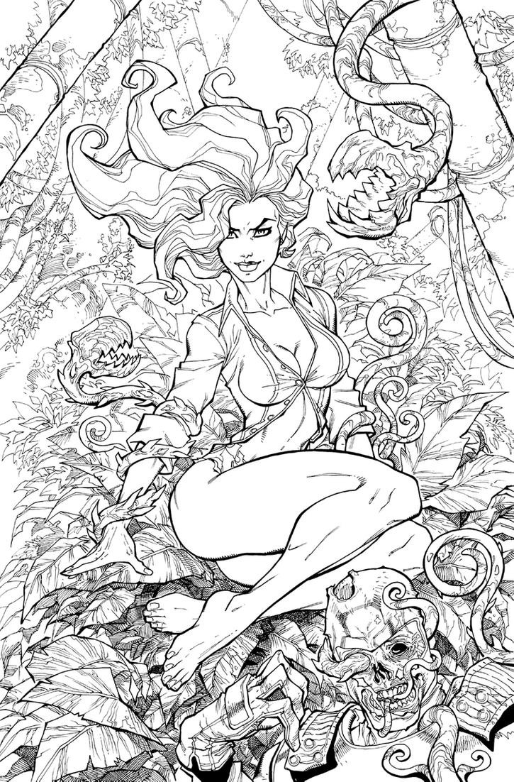 Dc Adult Coloring Book
 ArkhamCity Poison Ivy by Chuckdee on DeviantArt