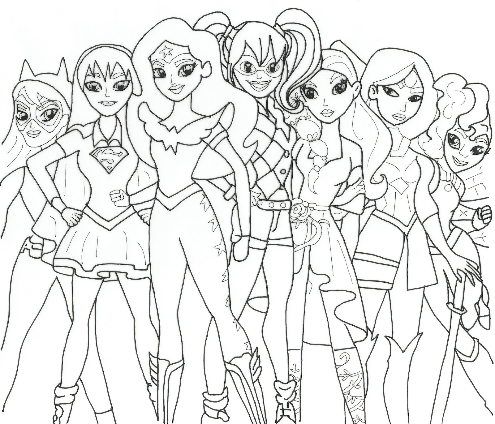 Dc Girls Coloring Pages
 Free printable coloring page for Super Hero High Girls