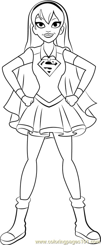 Dc Super Hero Girls Coloring Pages
 Supergirl Coloring Page Free DC Super Hero Girls