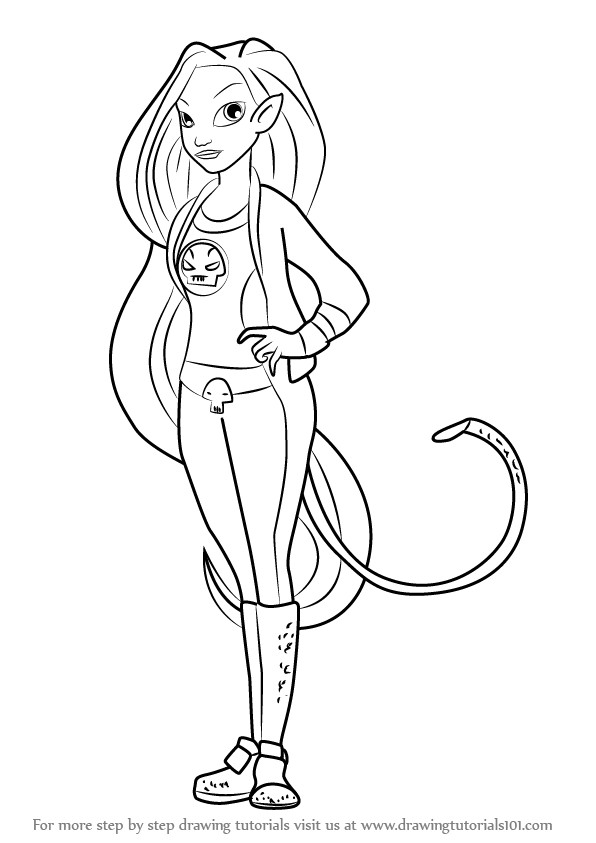 Dc Super Hero Girls Coloring Pages
 Learn How to Draw Cheetah from DC Super Hero Girls DC