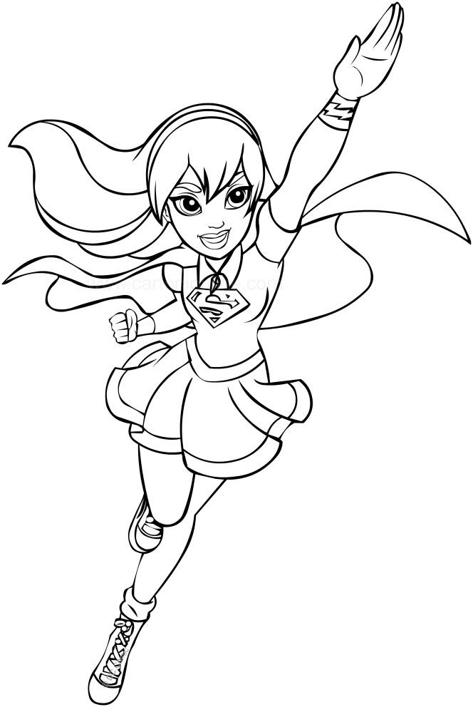 Dc Superhero Girls Coloring Pages
 Supergirl DC Superhero Girls coloring page