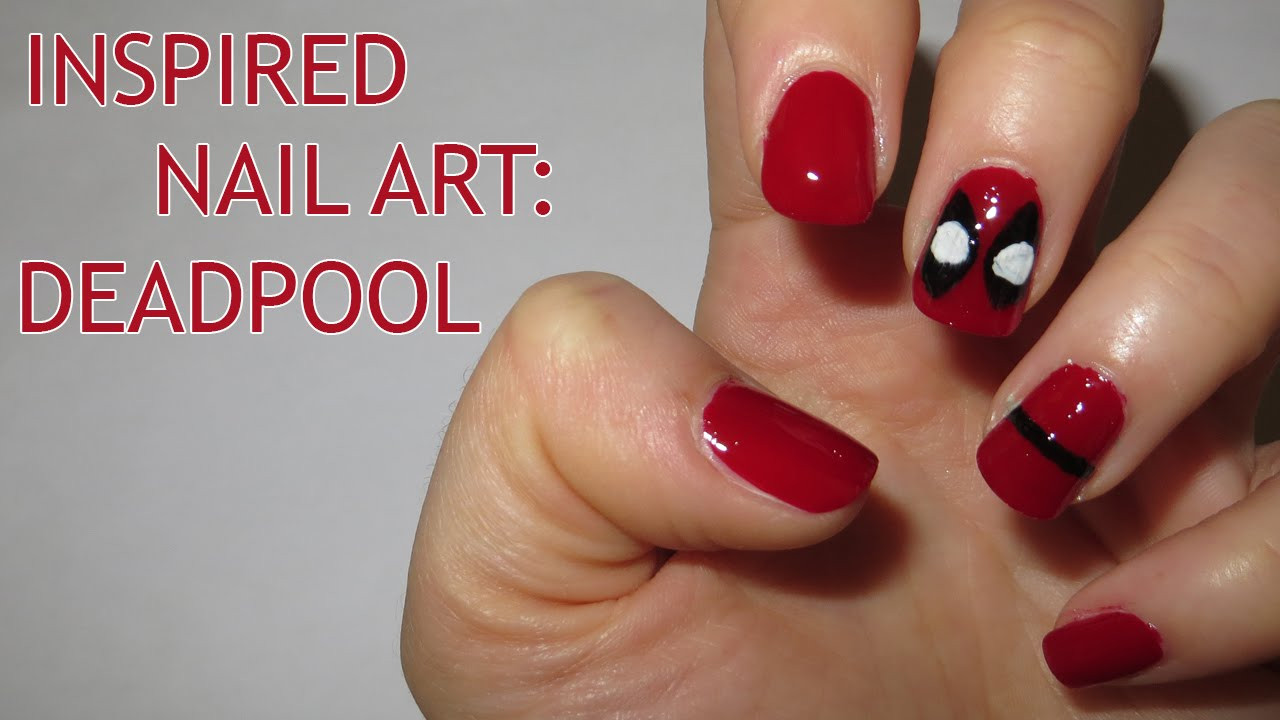 Deadpool Nail Art
 Inspired Nail Art Deadpool