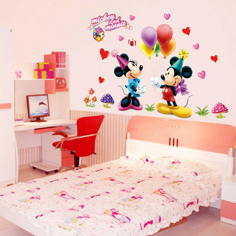 Decals For Kids Room
 Mickey Minnie Mouse Disney Girls t kids room Wall