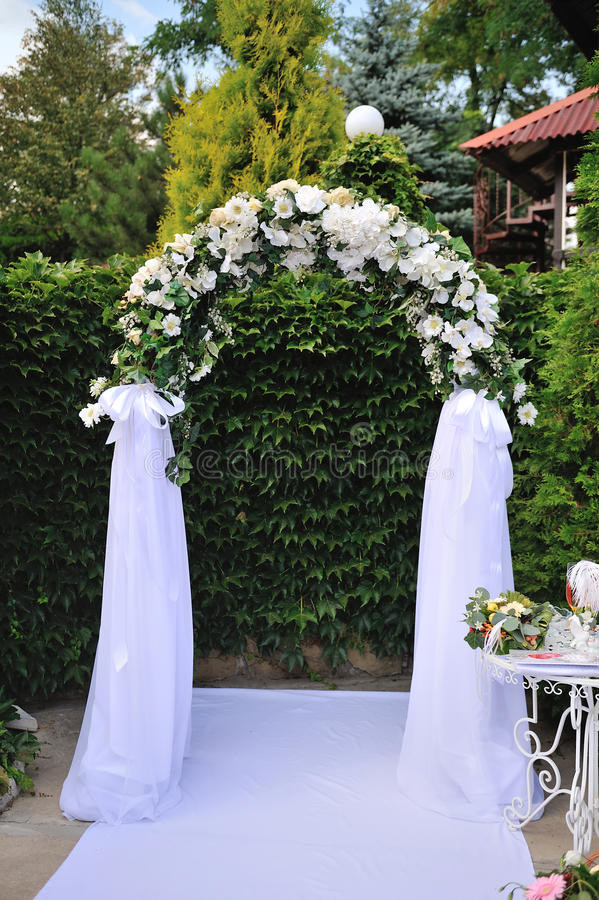 Decorated Wedding Arches
 Wedding arch stock image Image of design celebration