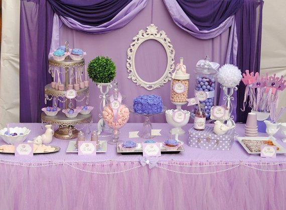 Decoration Ideas Purple Birthday Party
 PURPLE Princess Birthday Party ROYAL TEA Party by