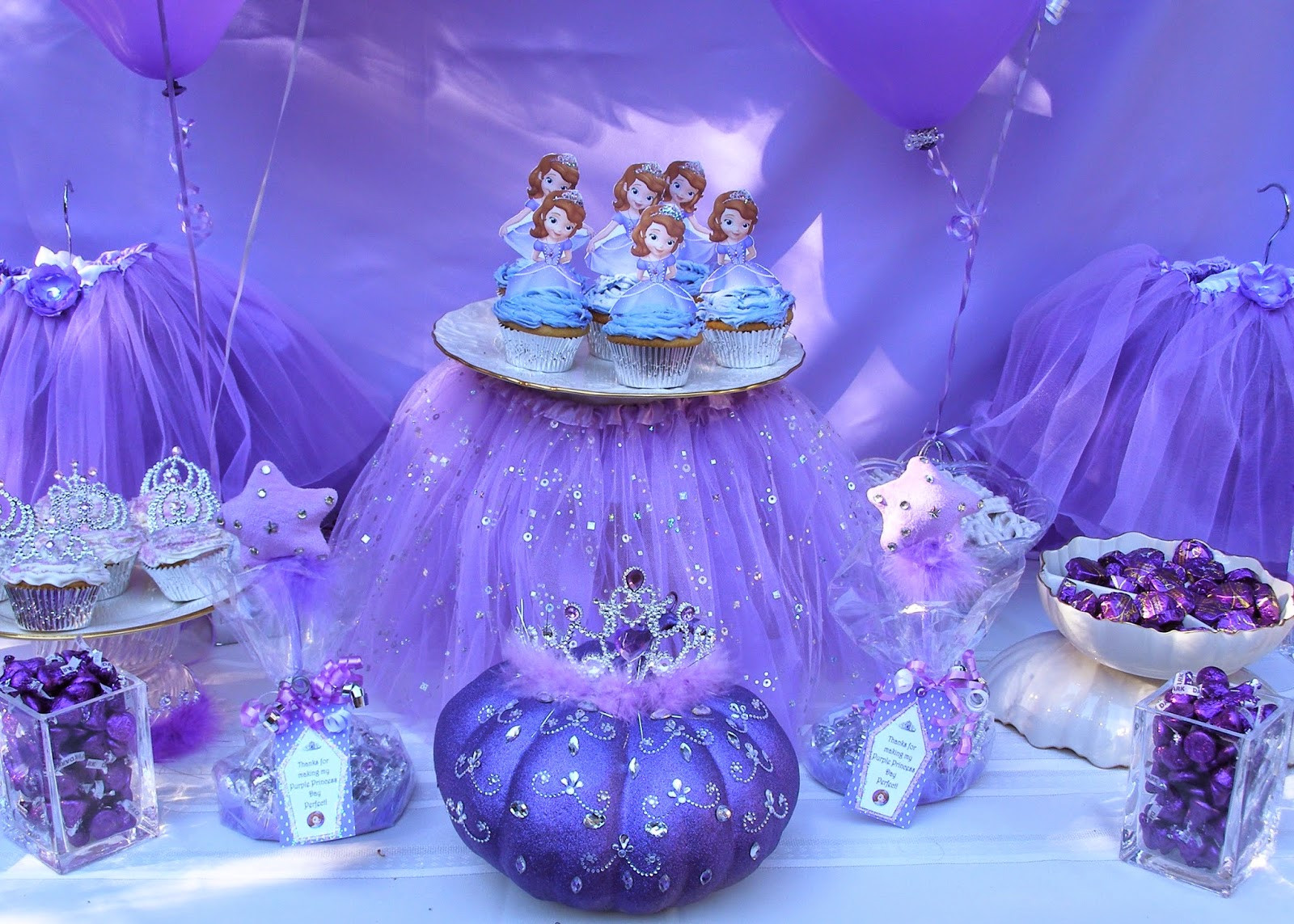 Decoration Ideas Purple Birthday Party
 The Princess Birthday Blog Introducing Our New Little