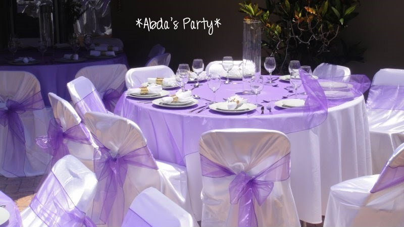 Decoration Ideas Purple Birthday Party
 Abda s Party Decorations Purple and White Wedding