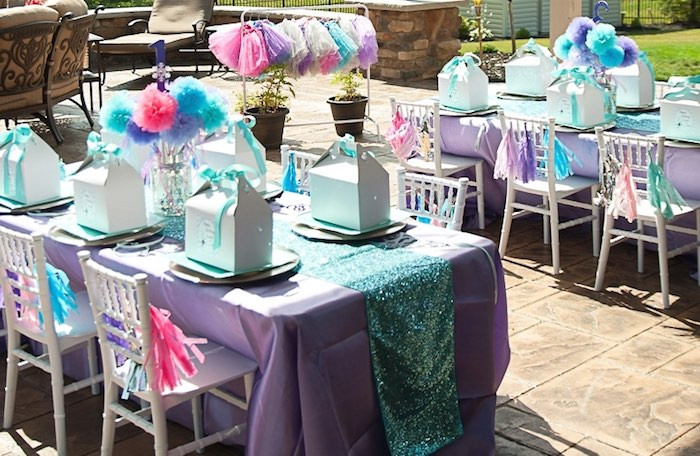 Decoration Ideas Purple Birthday Party
 Kara s Party Ideas Turquoise & Purple Modern Glam Frozen