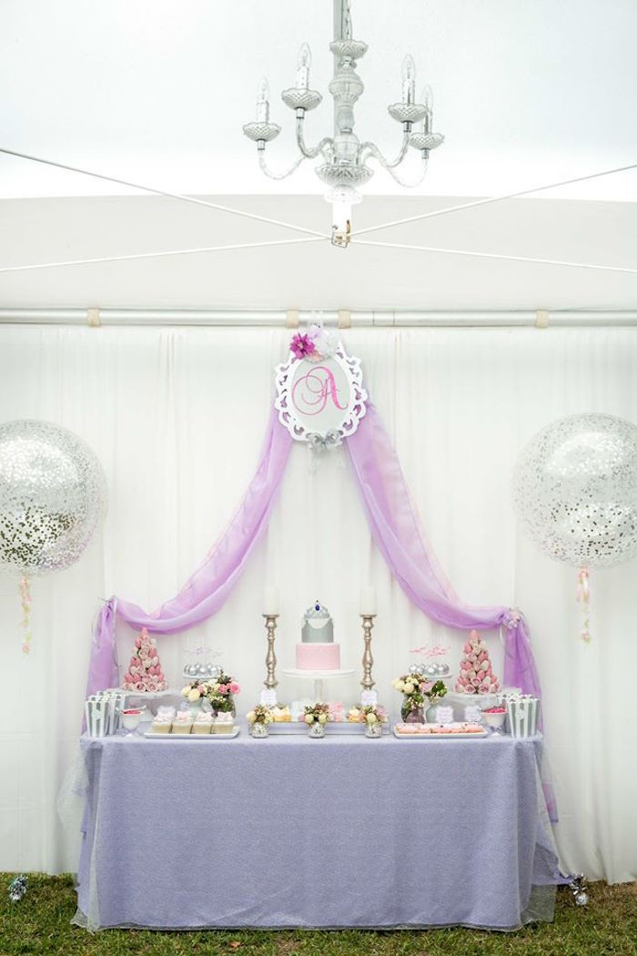 Decoration Ideas Purple Birthday Party
 Kara s Party Ideas Elegant Purple Princess Birthday Party