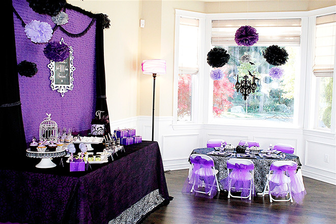 Decoration Ideas Purple Birthday Party
 Fa"BOO"lous Purple Halloween Birthday Party