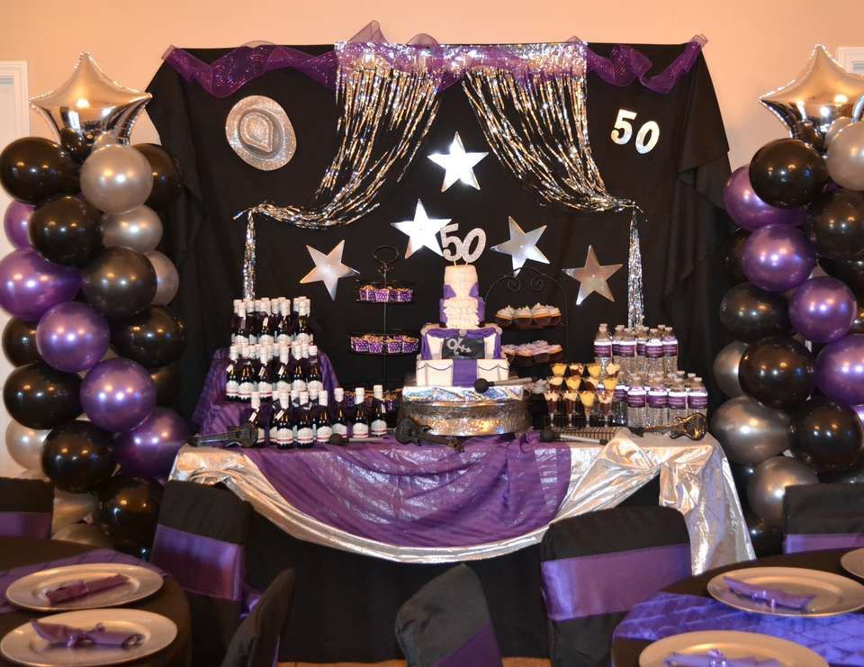 Decorations For 50th Birthday Party
 Purple Rain 50th Birthday Bash