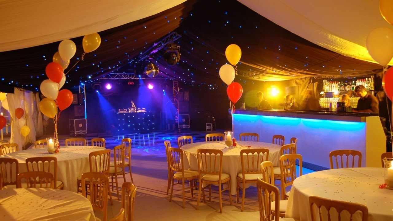 Decorations For A Birthday Party
 40th Birthday Party In a Marquee on a Tennis Court Ideas