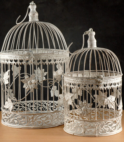 Decorative Bird Cages For Weddings
 Wedding Bird Cage Decorative Antique Card Holder White