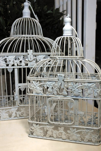 Decorative Bird Cages For Weddings
 Wedding Bird Cage Decorative Antique Card Holder White
