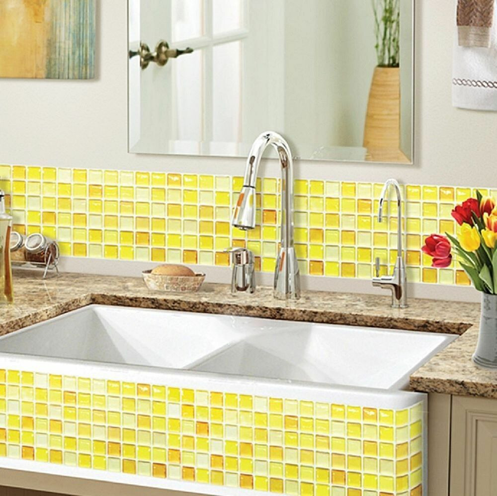 Decorative Kitchen Wall Tiles
 Home Bathroom Kitchen Wall Decor 3D Sticker Wallpaper Tile
