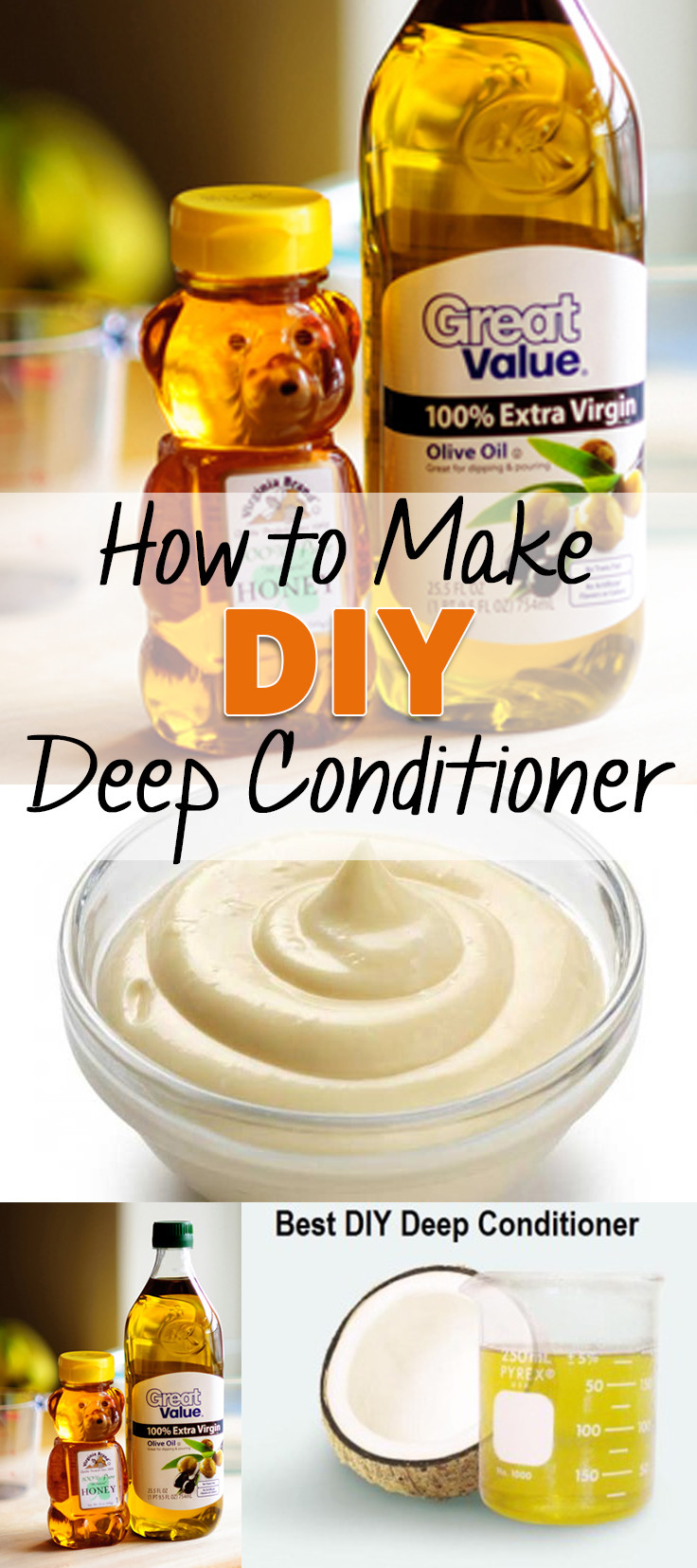 Deep Hair Conditioner DIY
 How to Make DIY Deep Condtioner Brick & Glitter