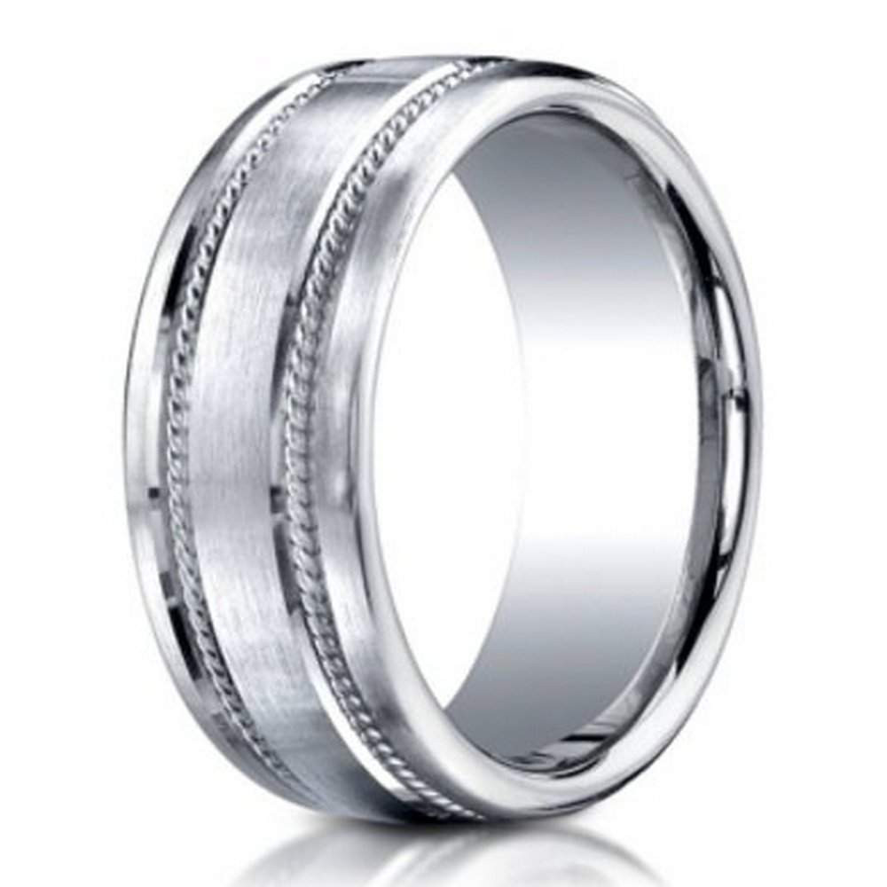 Designer Mens Wedding Bands
 Designer Men s Wedding Ring in 950 Platinum with Rope