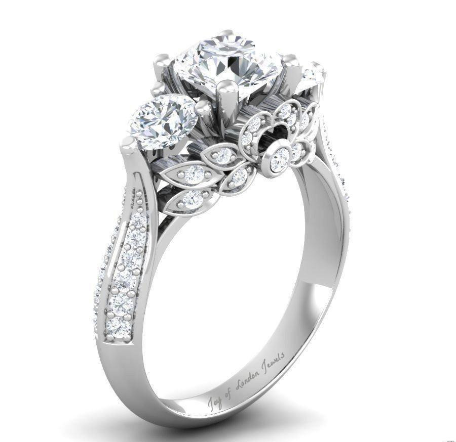 Designer Wedding Rings
 A Museum Perfect 3CT Russian Lab Diamond Engagement