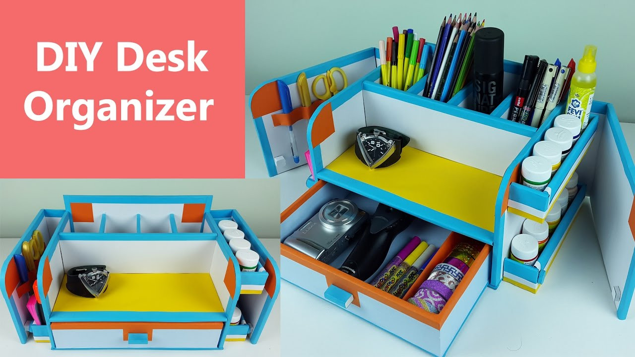Desk Organizer DIY
 A stylish and pact DIY desk organizer drawer organizer