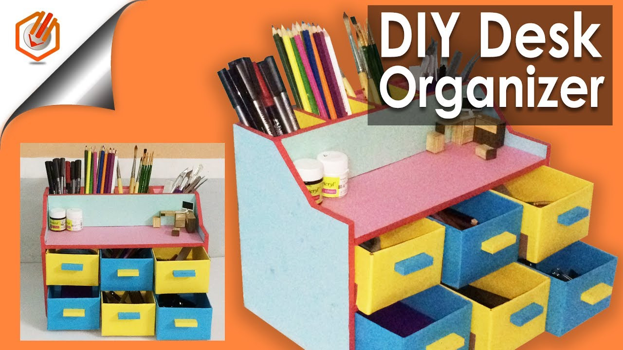 Desk Organizer DIY
 EASY DIY desk organizer drawer organizer Pencil Holder