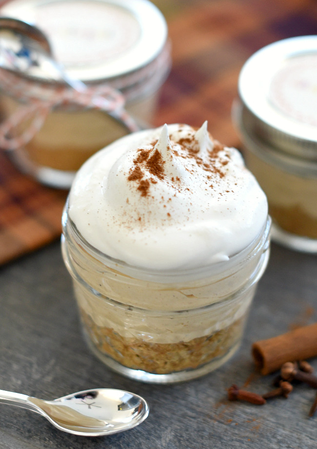 Dessert For One
 Mini Dessert for Thanksgiving Pumpkin Pie in a Jar – Fun