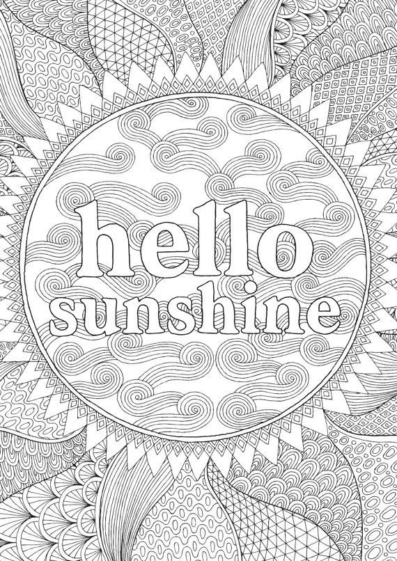 Detailed Coloring Pages For Girls
 Hello Sunshine Colour with Me HELLO ANGEL coloring