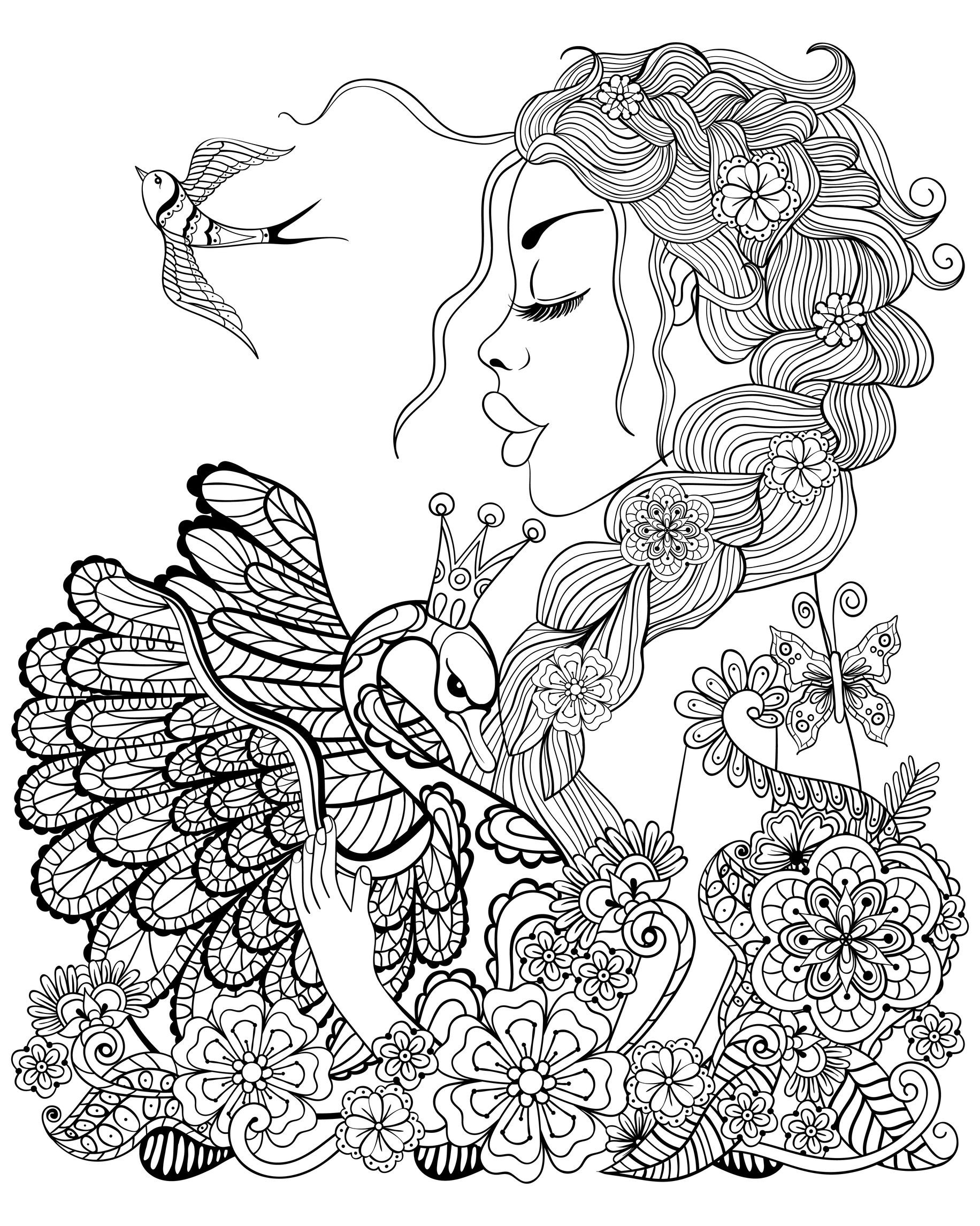 Detailed Coloring Pages For Girls
 Fairy Coloring Pages for Adults Best Coloring Pages For Kids