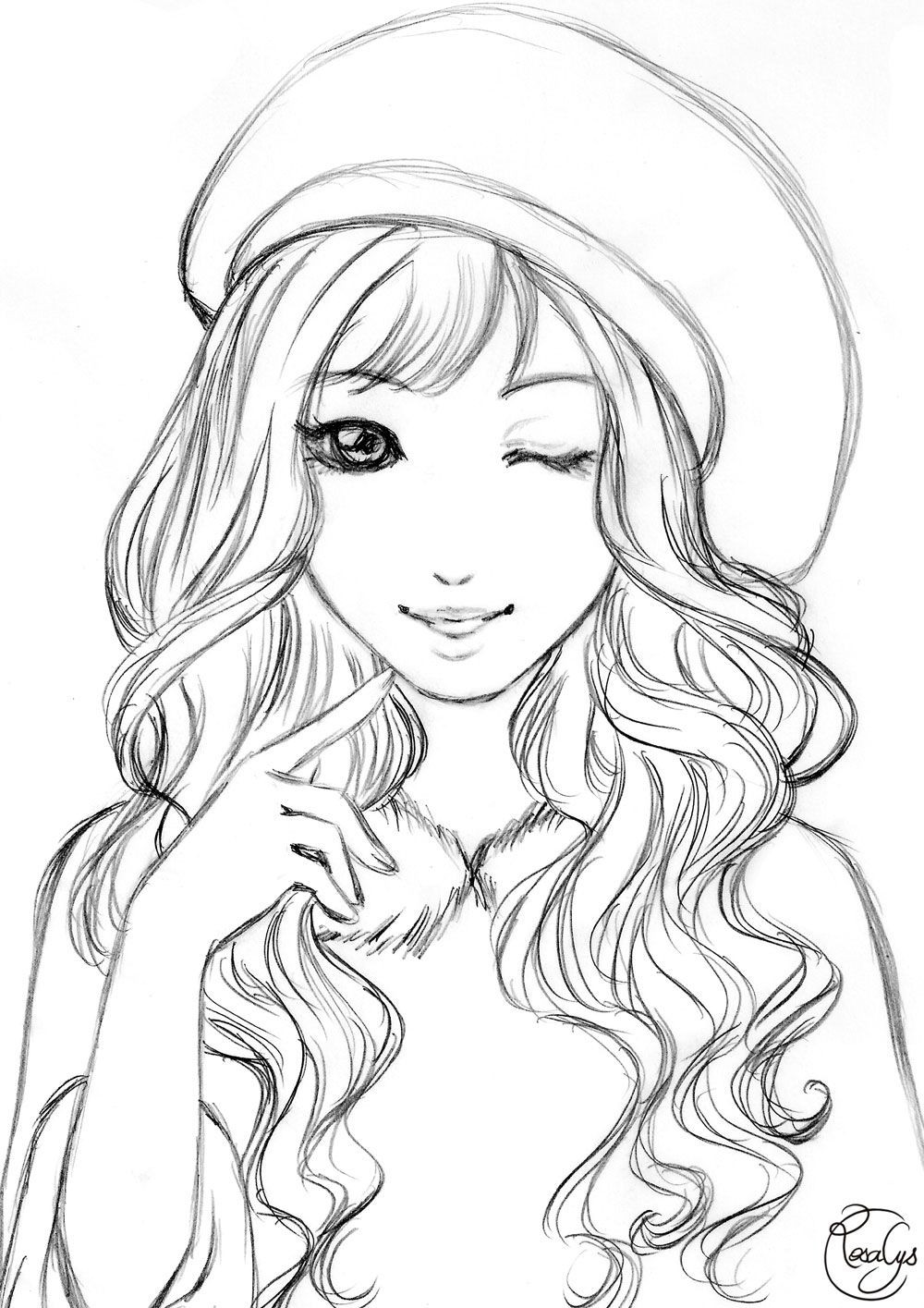 Detailed Coloring Pages For Girls
 fashion girl