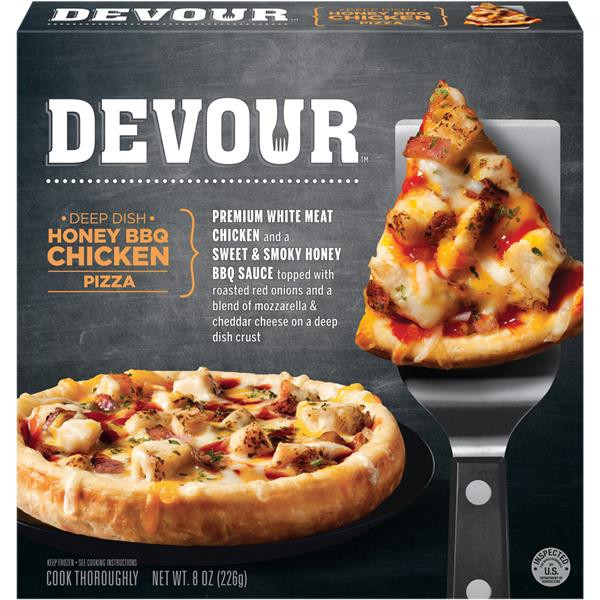 Devour Microwave Dinners
 Devour Deep Dish Honey BBQ Chicken Pizza