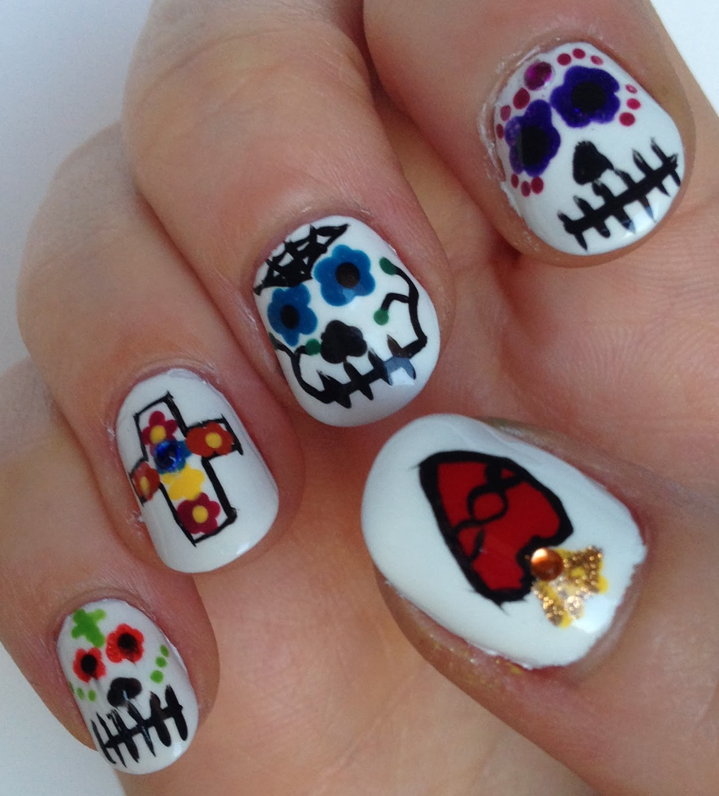 Dia De Los Muertos Nail Art
 Castinails Dia De Los Muertos Nail Art