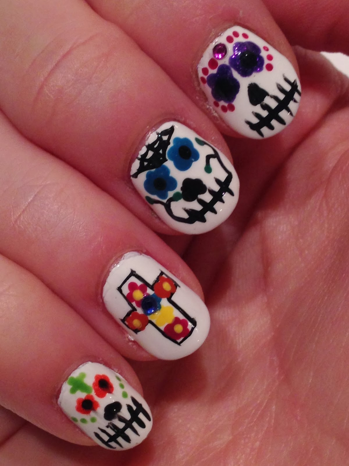 Dia De Los Muertos Nail Art
 Castinails Dia De Los Muertos Nail Art