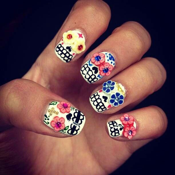 Dia De Los Muertos Nail Art
 Day of the Dead Nail Art Tutorial