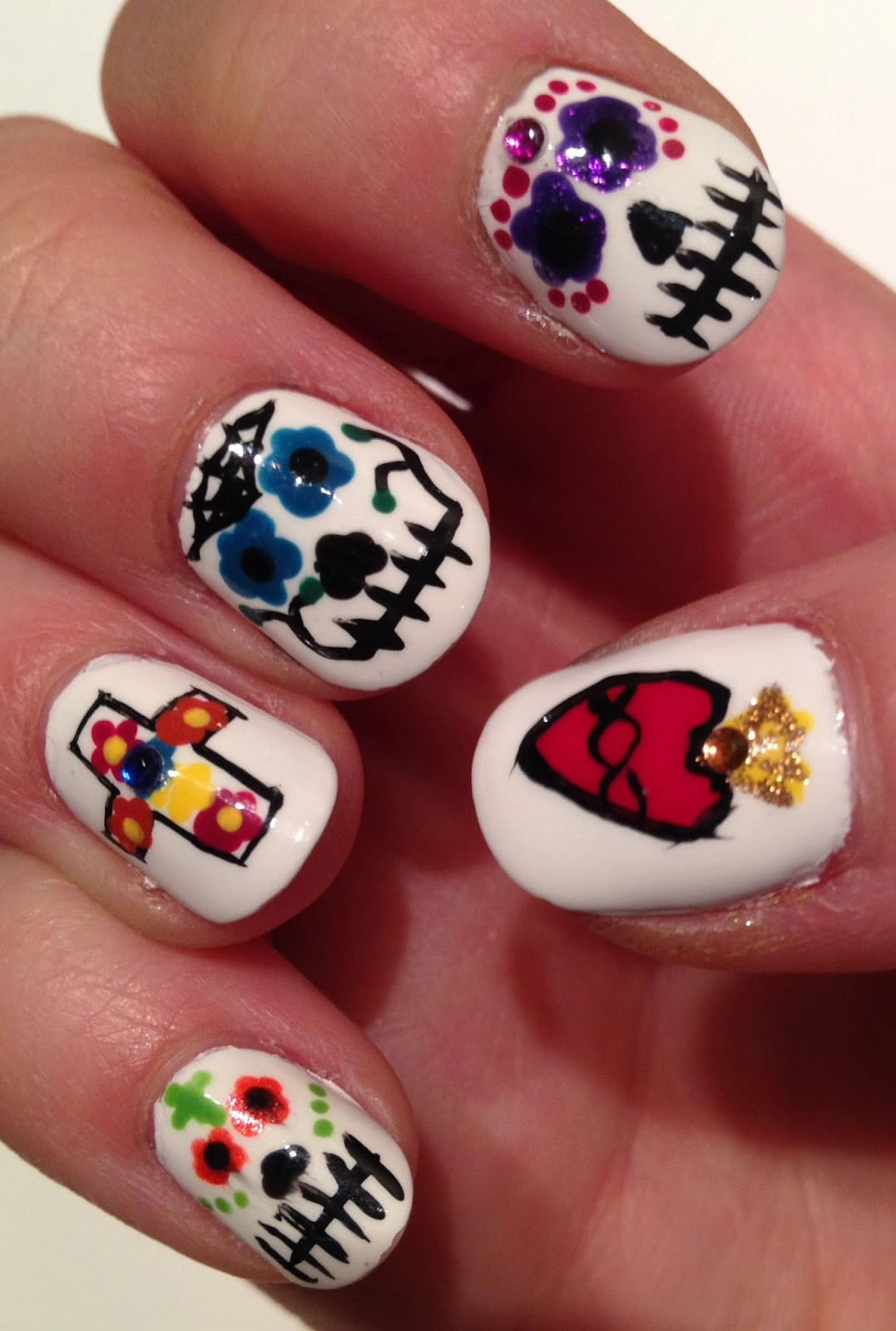 Dia De Los Muertos Nail Art
 Castinails Dia De Los Muertos Nail Art