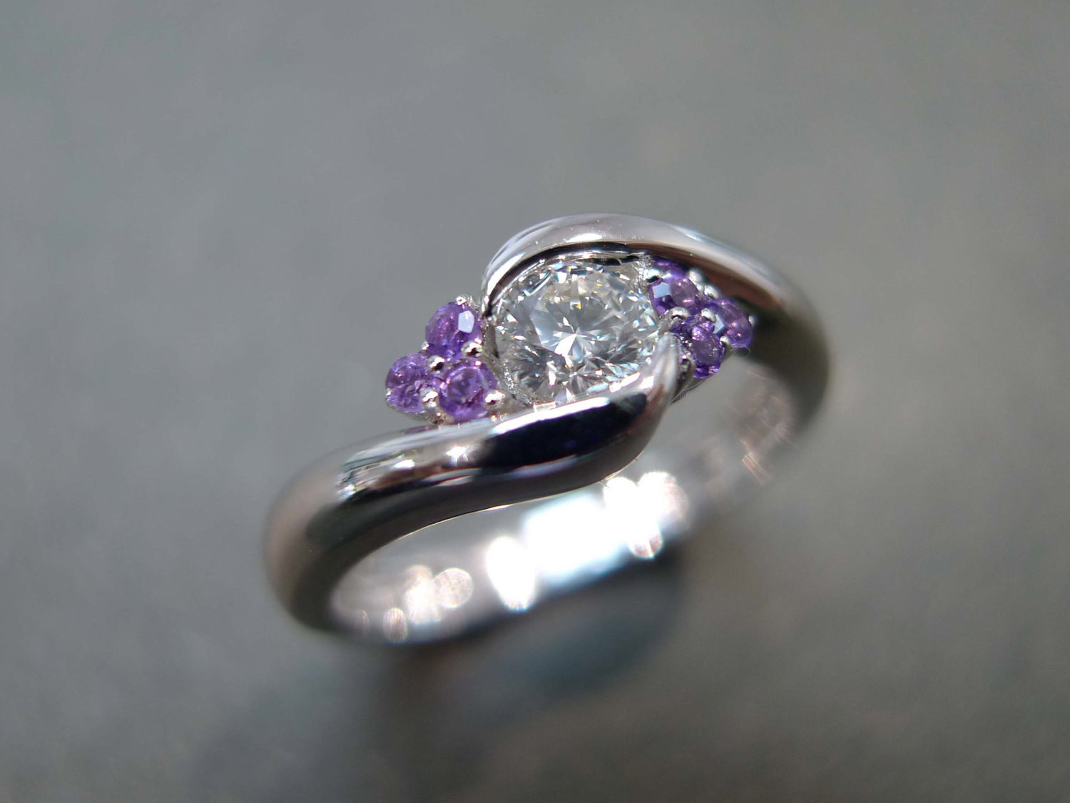 Diamond Amethyst Engagement Rings
 Diamonds Wedding Ring with Amethyst Amethyst Ring Amethyst