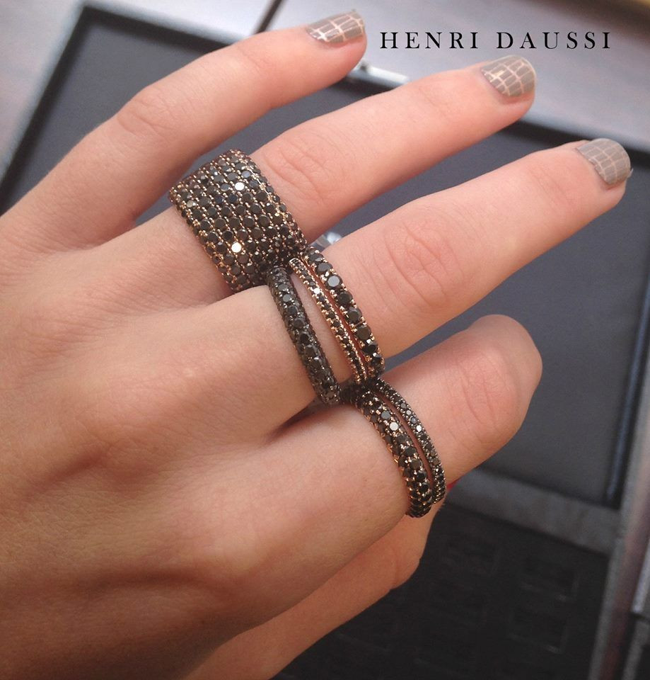 Diamond Body Jewelry
 Henri Daussi black diamond bands