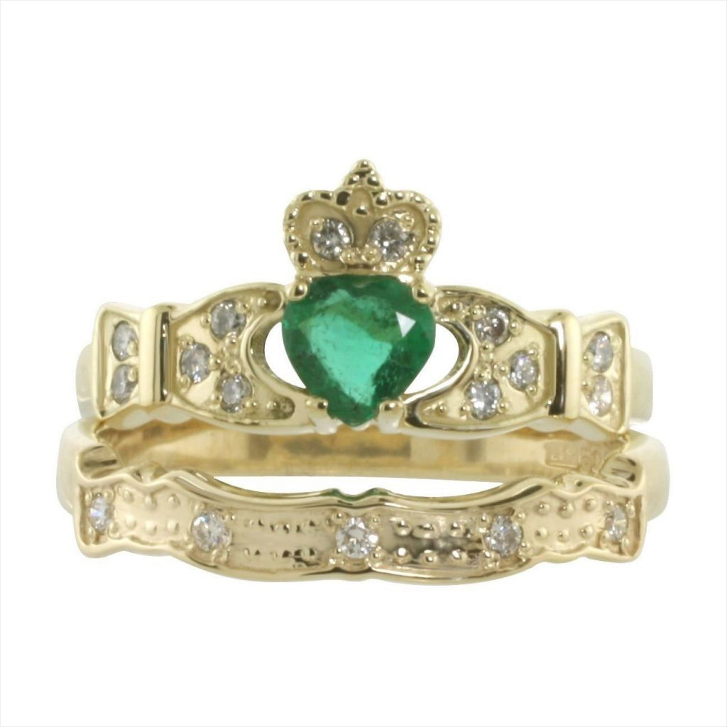 Diamond Claddagh Wedding Ring Sets
 62 Best Claddagh Engagement Ring Set Ji The Jewelry