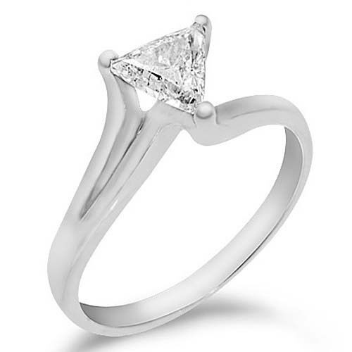 Diamond Cut Rings
 1 2CT WOMENS SOLITAIRE TRIANGLE TRILLION CUT DIAMOND