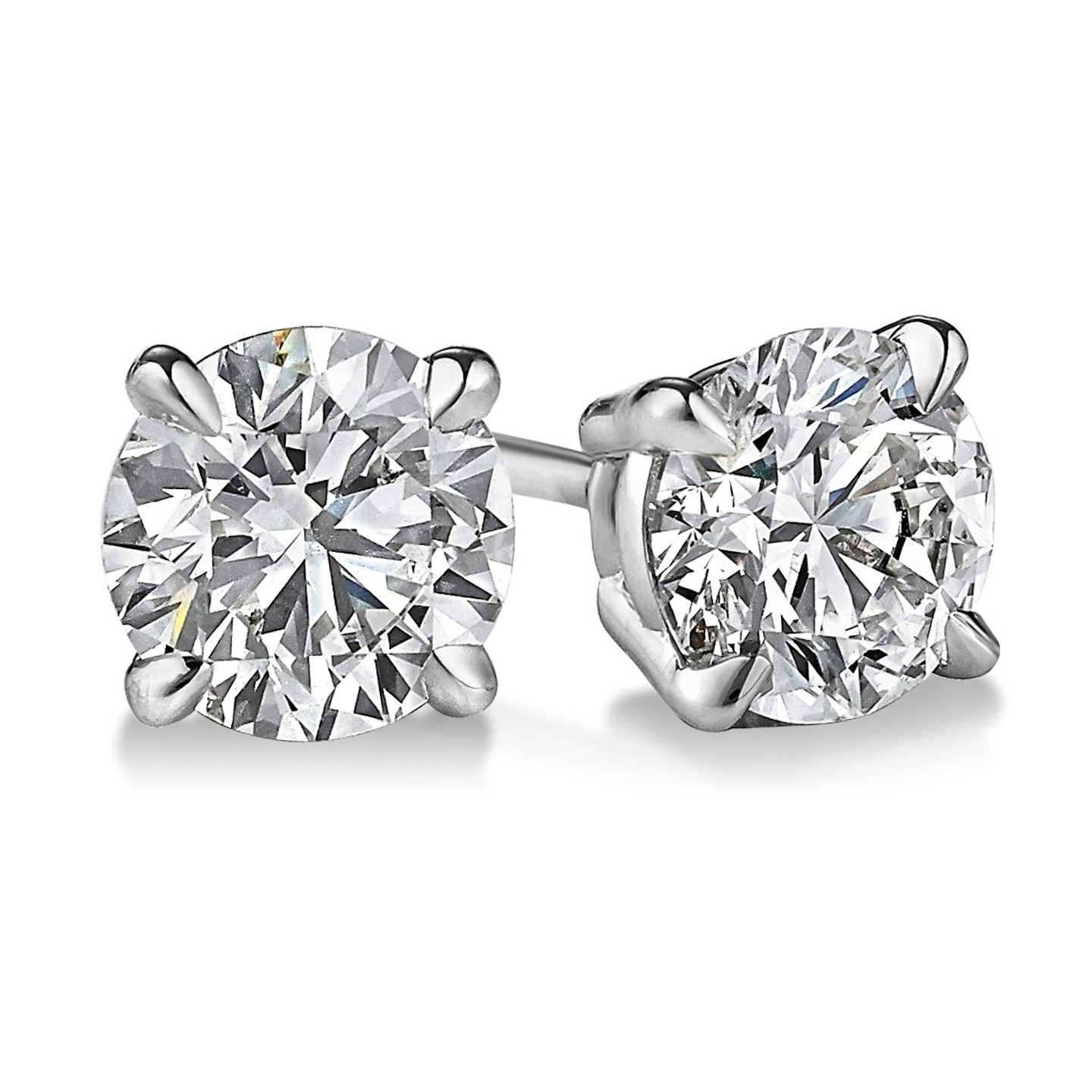 Diamond Ear Rings
 EGL USA Certified Round 1 08 CTW Diamond Stud Earrings in