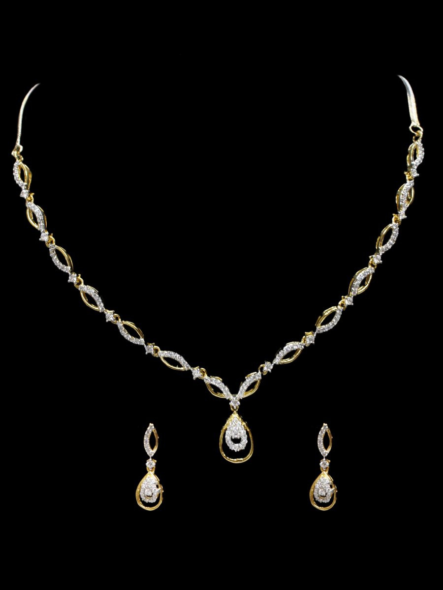 Diamond Necklace Sets
 American Diamond Necklace Set D65 adn3