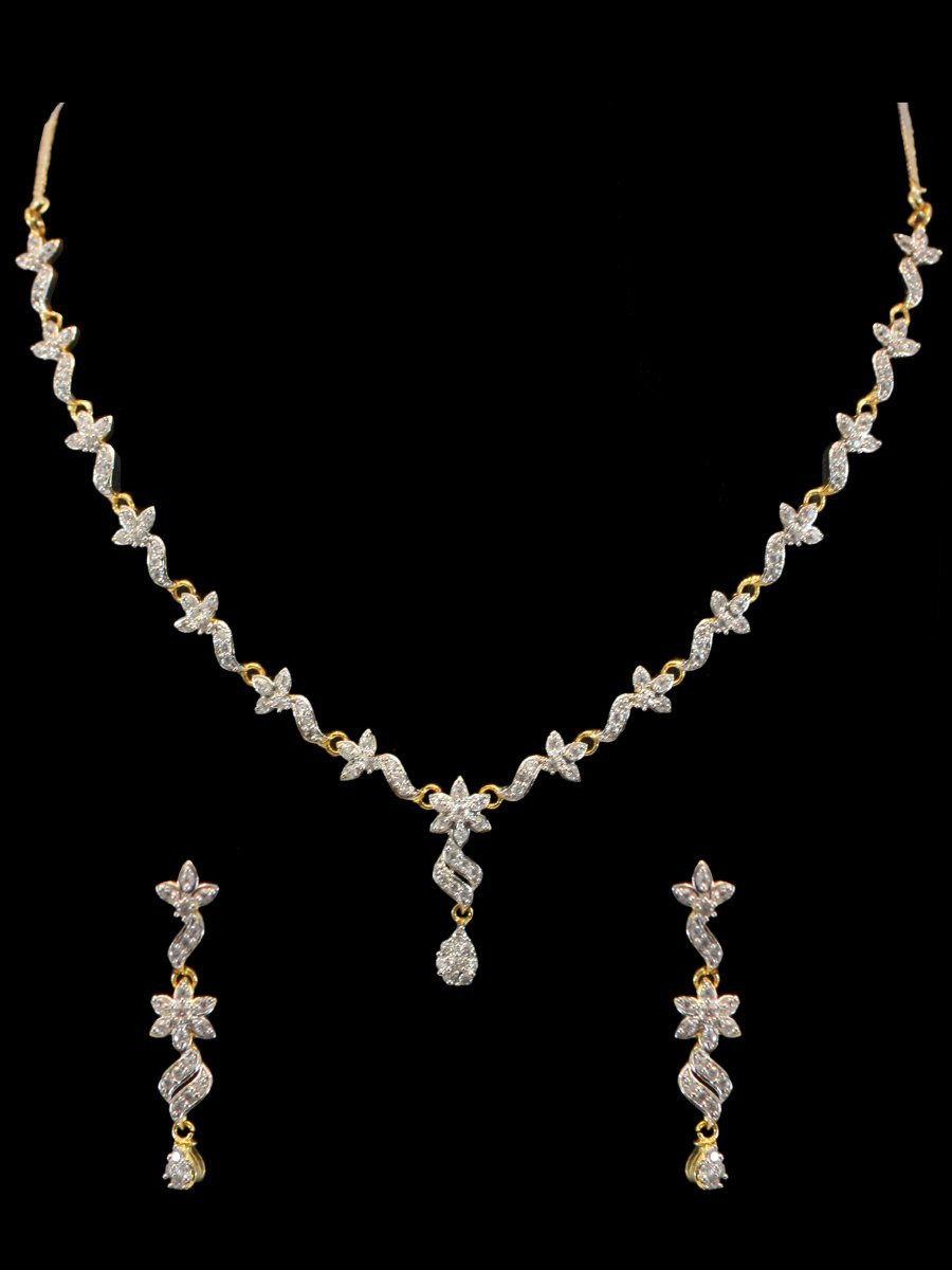 Diamond Necklace Sets
 American Diamond Necklace Set F30 ade25