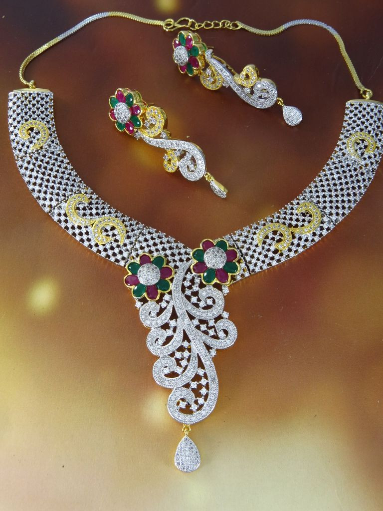 Diamond Necklace Sets
 Manufacturer and Exporter of Costume Jewelry for Wholesale