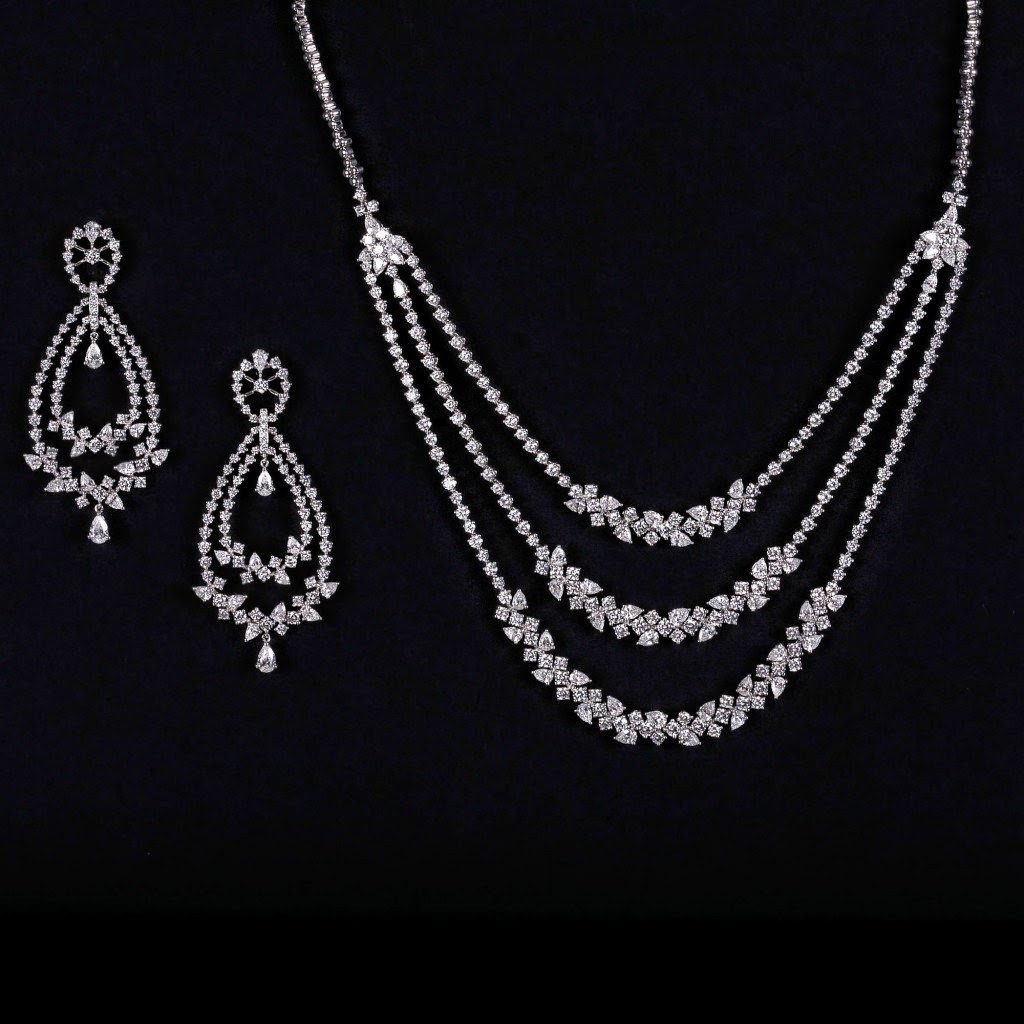 Diamond Necklace Sets
 Pakistani Fashion Indian Fashion International Fashion