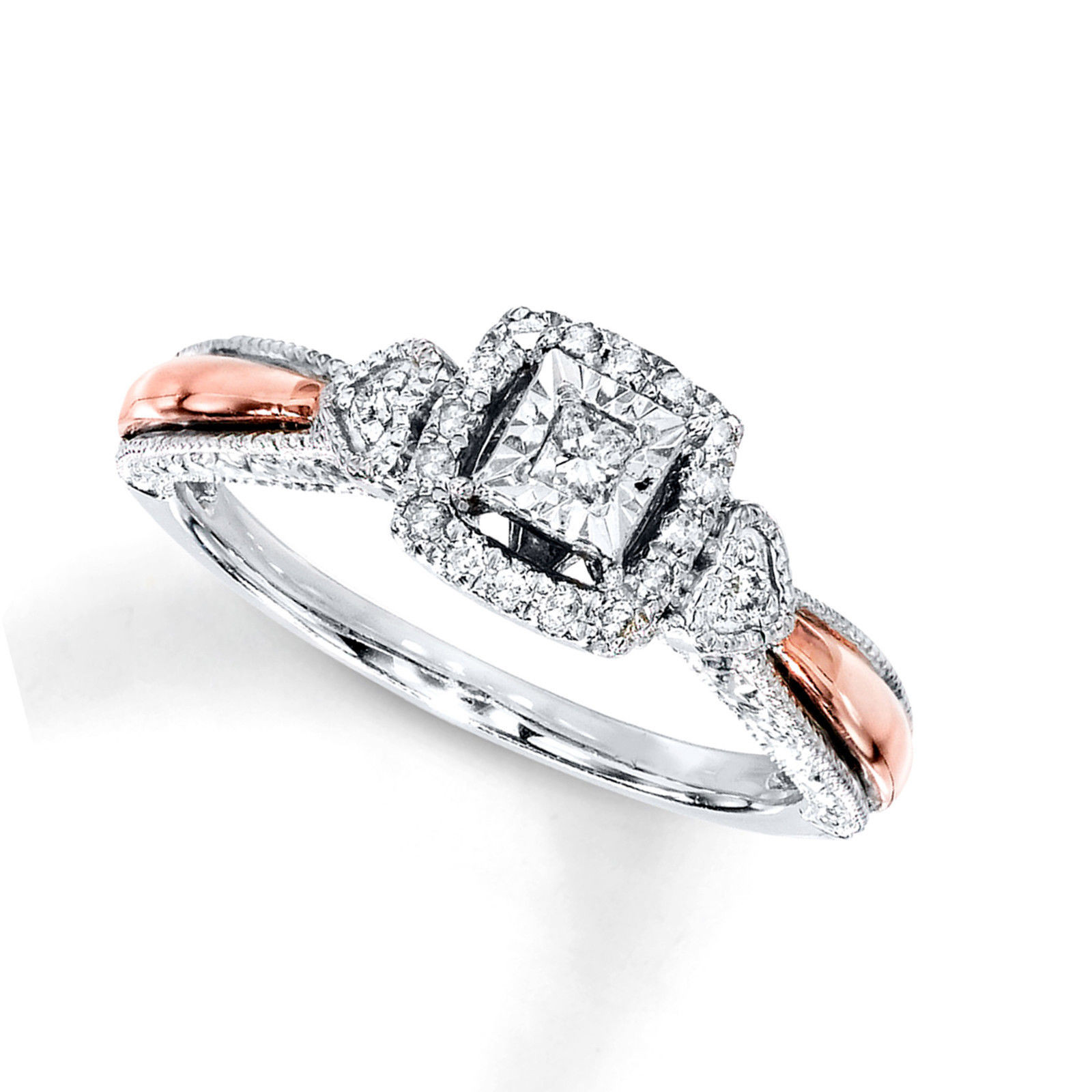 Diamond Promise Rings For Her
 1 6 Carat White Real Diamond Promise Ring Sterling Silver