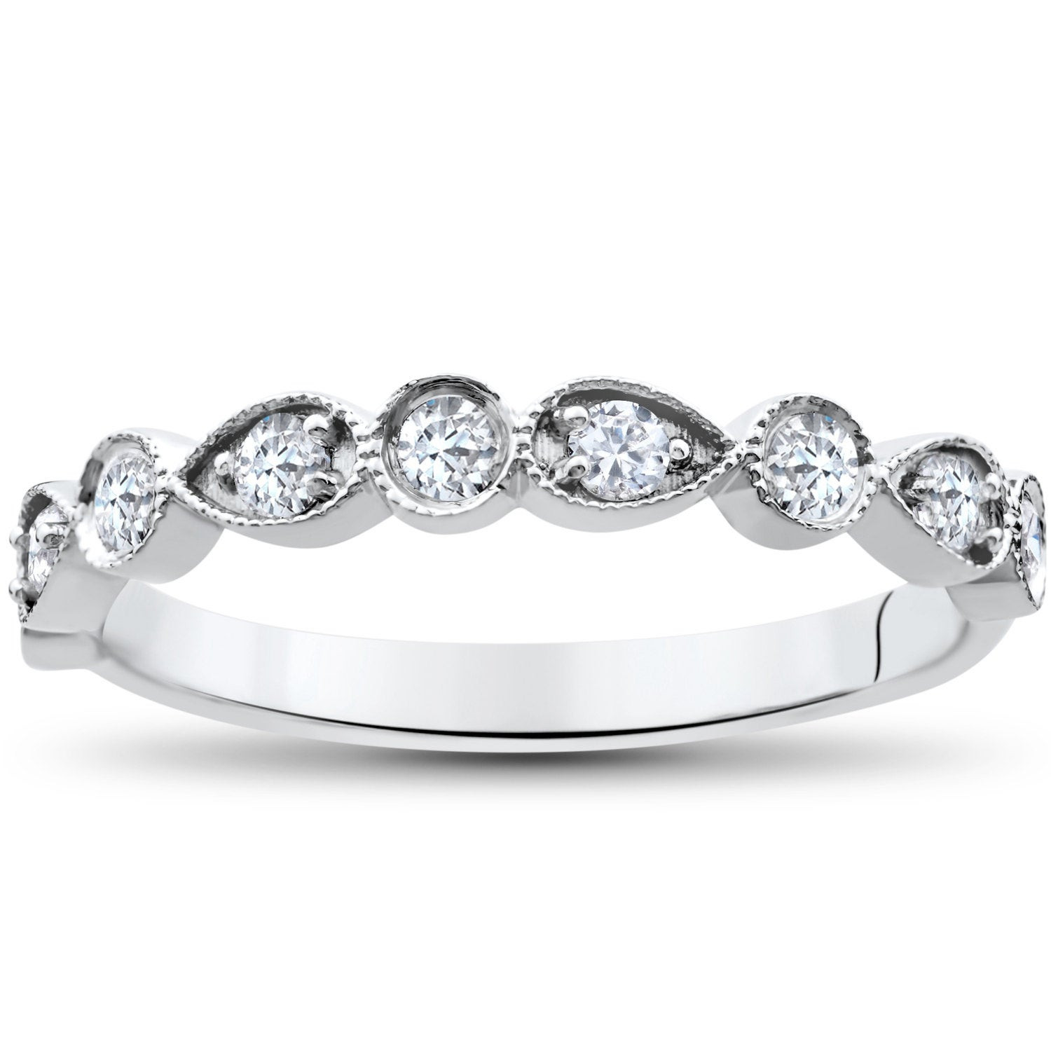 Diamond Stackable Rings
 Stackable Diamond Wedding Ring 1 4Ct 14K White GoldWedding