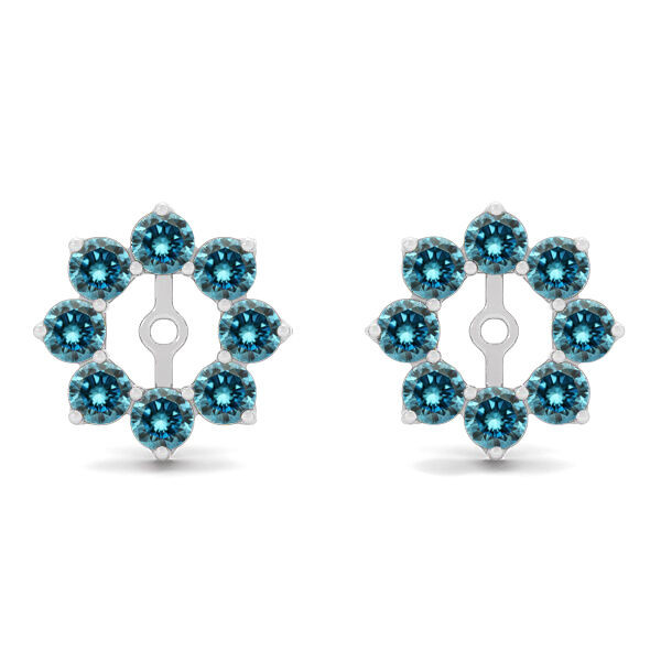 Diamond Stud Earring Jackets
 1 28 Carat Blue Round Diamond Solitaire Stud Earring