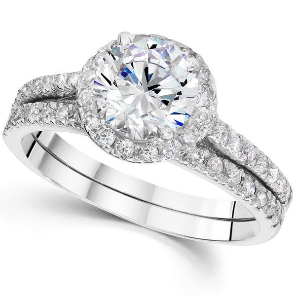 Diamond Wedding Rings Sets
 Shop 14k White Gold 2 4 5ct TDW Clarity Enhanced Diamond