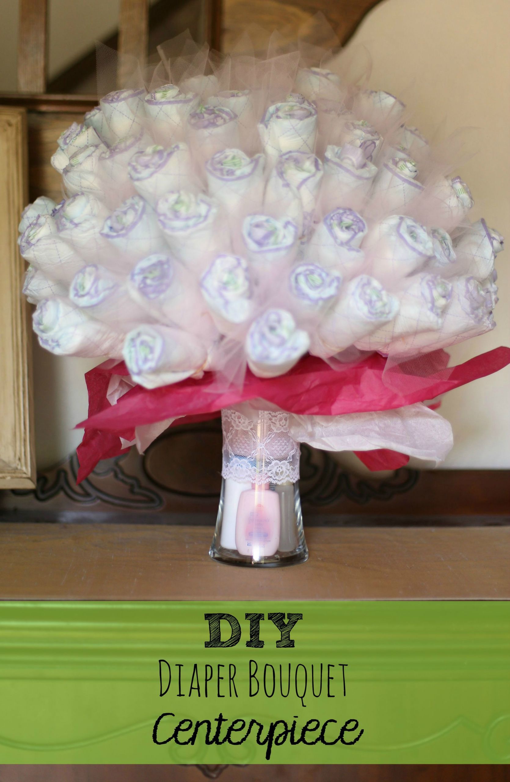 Diaper Gift Ideas For Baby Shower
 DIY Diaper Bouquet Centerpiece perfect baby shower t