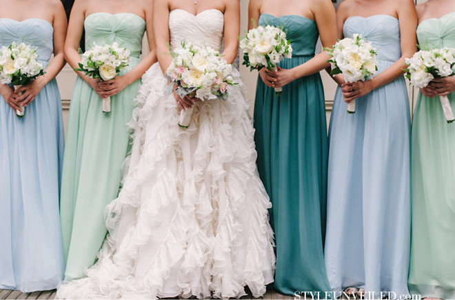 Different Colored Wedding Dresses
 The Secrets of Successful Mismatched Bridesmaids 3 0