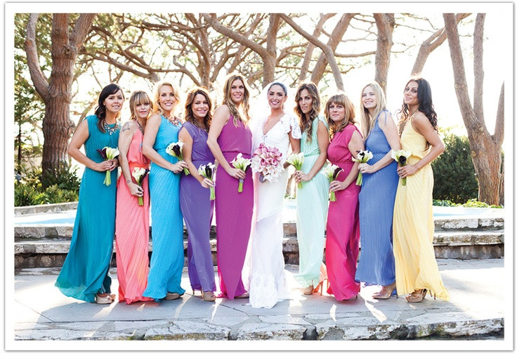 Different Colored Wedding Dresses
 Raining Blossoms Bridesmaid Dresses Different Colors For